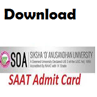 SAAT Admit Card