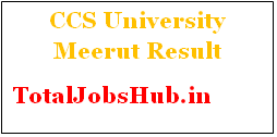 ccs university meerut result