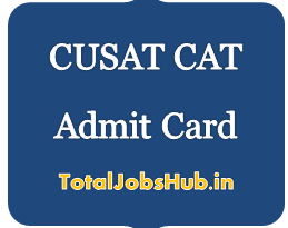 CUSAT CAT Admit Card