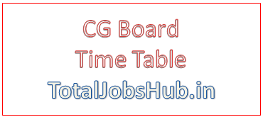 CG Board 12th Time Table