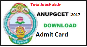 anu pgcet admit card