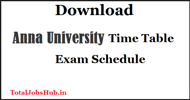 anna university time table