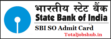 sbi specialist officer admit card