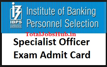ibps specialist officer admit card
