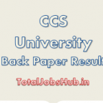 CCS University Back Paper Result