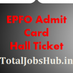 EPFO Admit Card