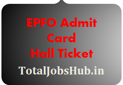 EPFO Admit Card