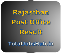 Rajasthan Post Office Result