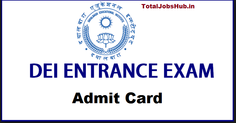dei entrance exam admit card