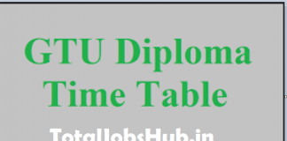 gtu diploma exam time table
