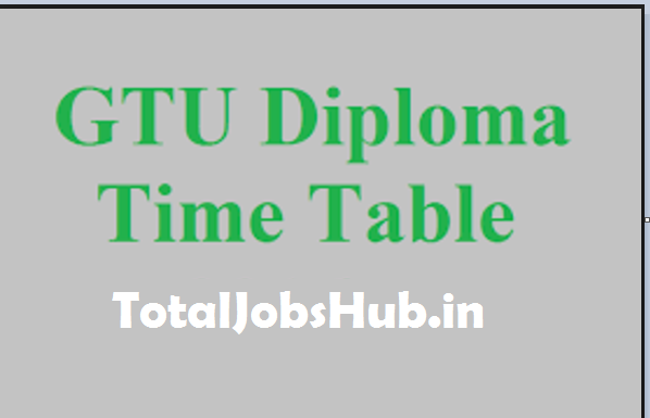 gtu diploma exam time table