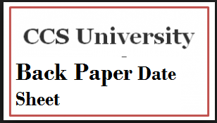 ccs university back paper date sheet