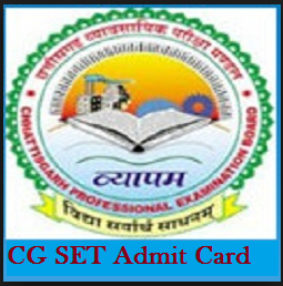 cg set admit card