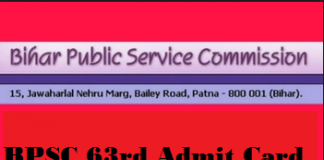 bpsc 63 admit card