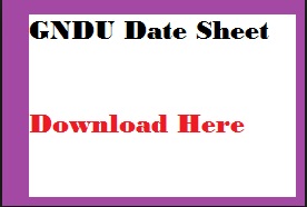 gndu date sheet