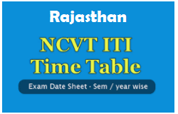 rajasthan iti time table