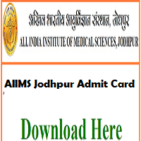 aiims jodhpur admit card