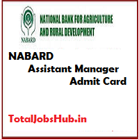 nabard assistant manager admit card