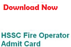 hssc fire operator admit card