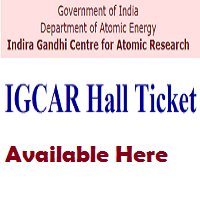 igcar admit card