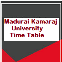 Madurai Kamaraj University Time Table