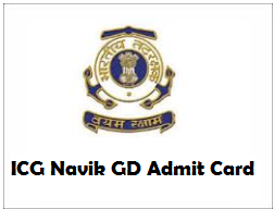 indian coast guard navik gd admit card