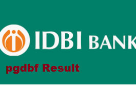 IDBI Bank PGDBF Result